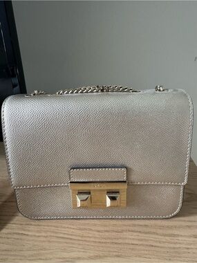 Furla Metallic Gold Bag with Chain Strap